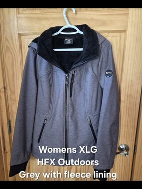 HFX Outdoors Women's Grey Utility Jacket with Fleece Lining